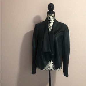 Black faux leather jacket